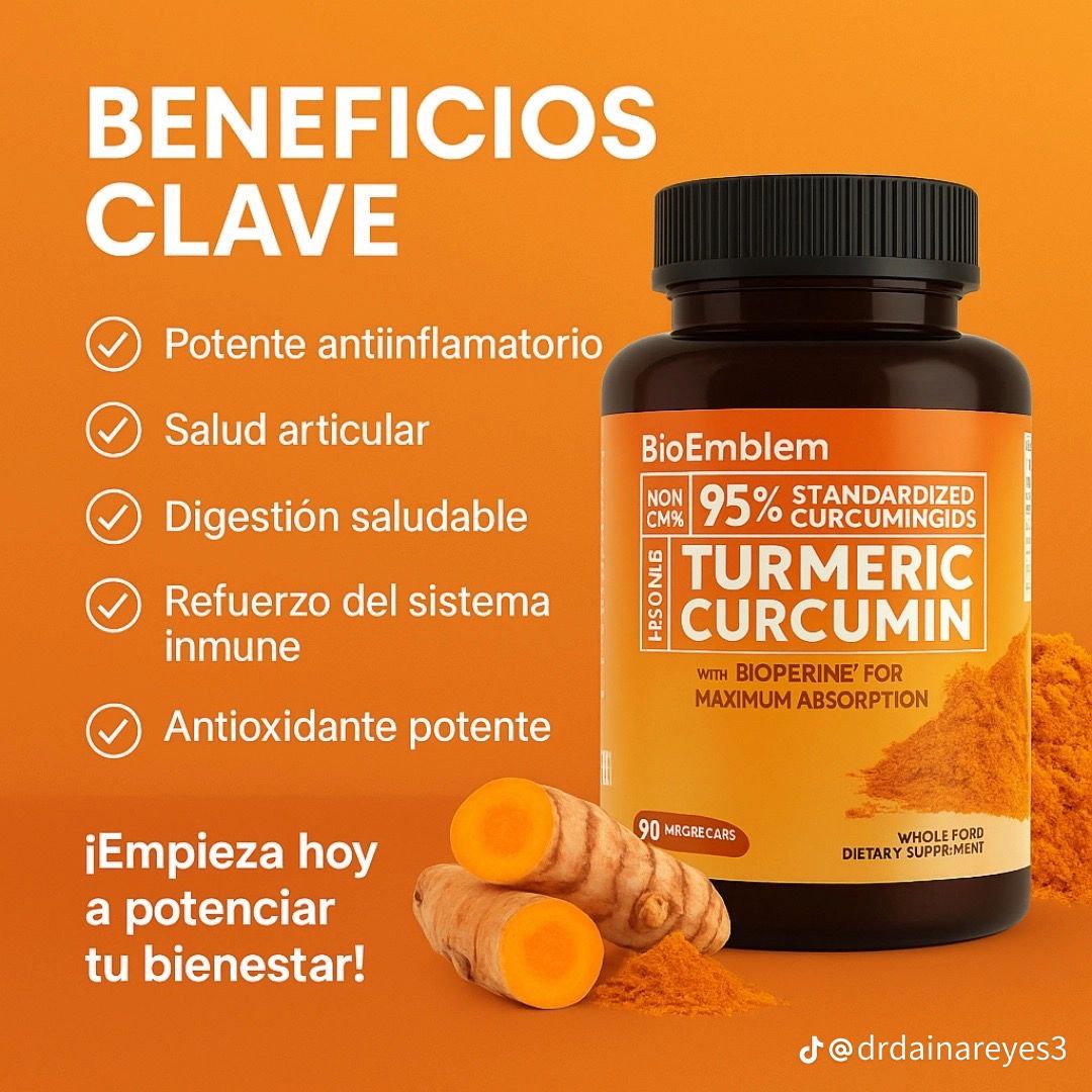 Curcuma de Bioemblem |Antiinflamatorio | Alta Potencia